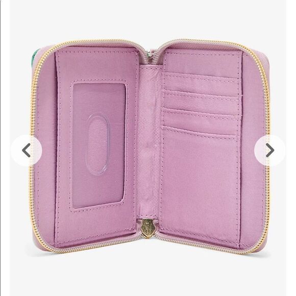 Loungefly Disney Tangled Illustration Rapunzel Tree Mini Zip Wallet NWT - Picture 5 of 5